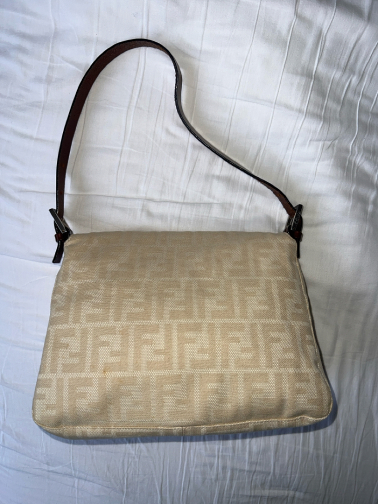 Fendi 2000-2010 Zucca Canvas Mamma Forever Schultertasche