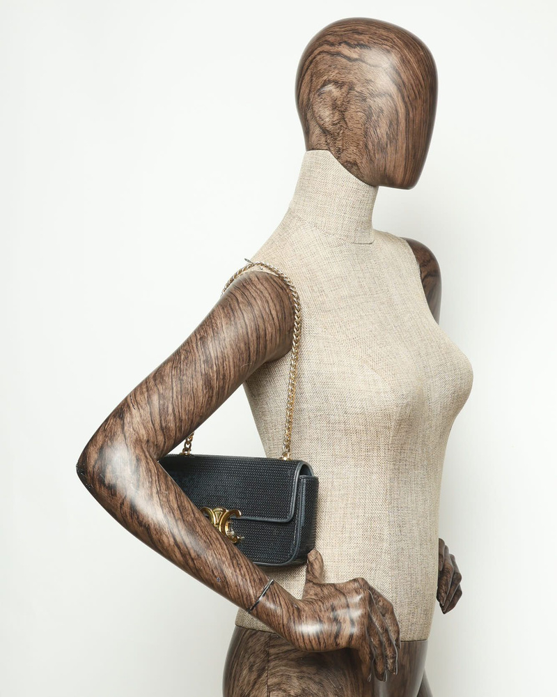 Celine Céline Triomphe Claude Chain Sequin Bag