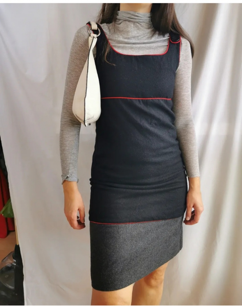Max&Co. Wool red black dress