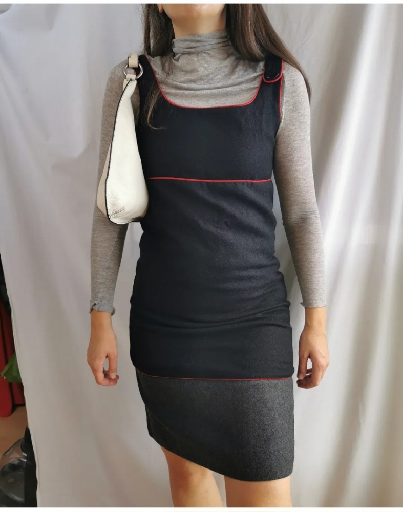 Max&Co. Wool red black dress