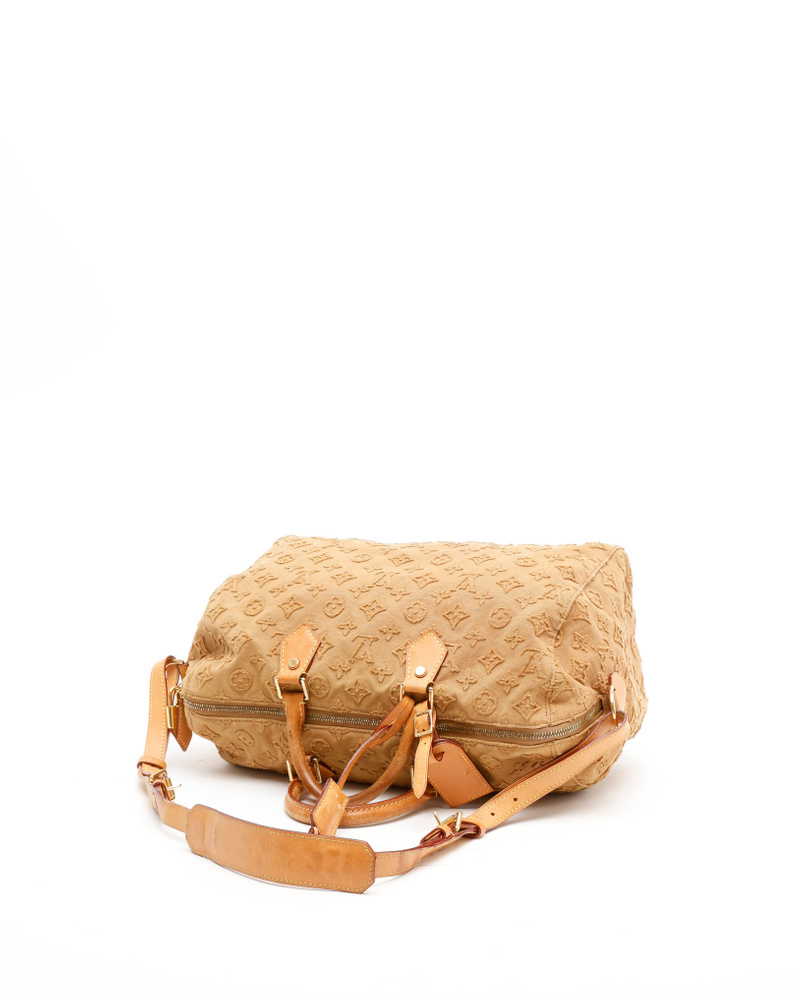 Louis Vuitton Limited Edition Monogram Denim Stone Speedy Bandoulière 35 Bag