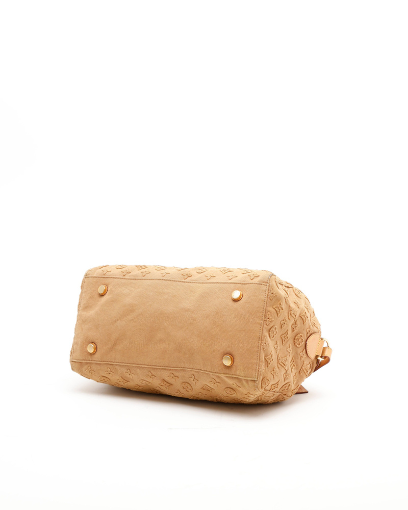 Louis Vuitton Limited Edition Monogram Denim Stone Speedy Bandoulière 35 Bag