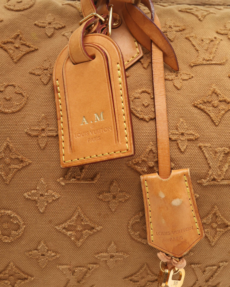 Louis Vuitton Limited Edition Monogram Denim Stone Speedy Bandoulière 35 Bag