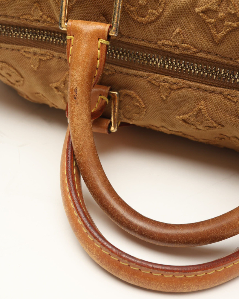 Louis Vuitton Limited Edition Monogram Denim Stone Speedy Bandoulière 35 Bag