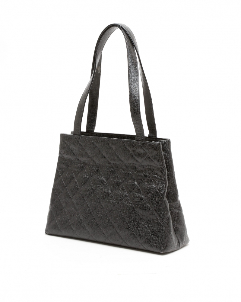 Chanel CC Caviar Quilted Hobo Bag