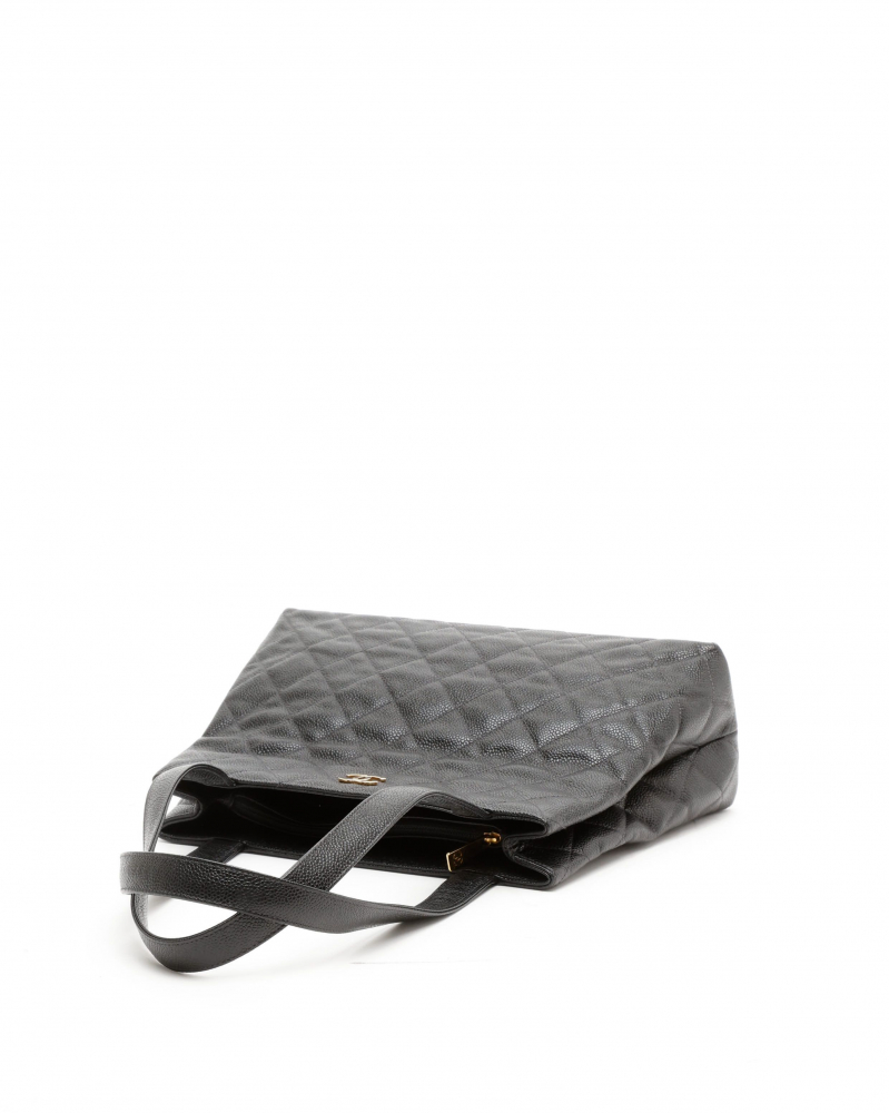 Chanel CC Caviar Quilted Hobo Bag