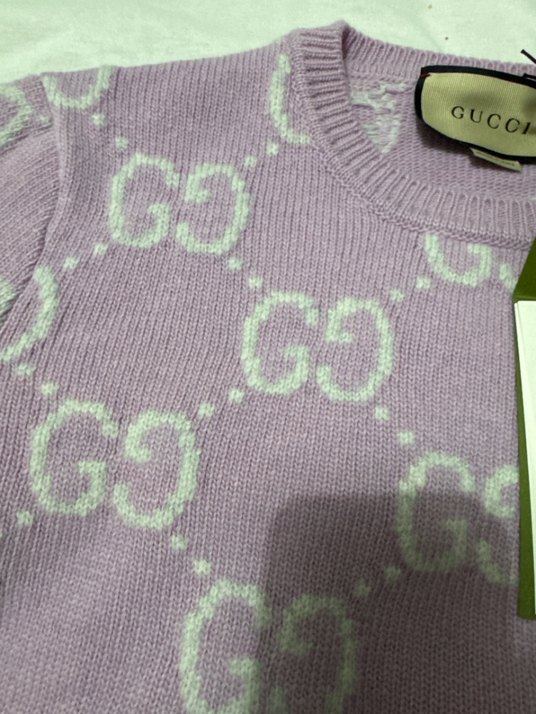 Gucci Maille de laine GG rose