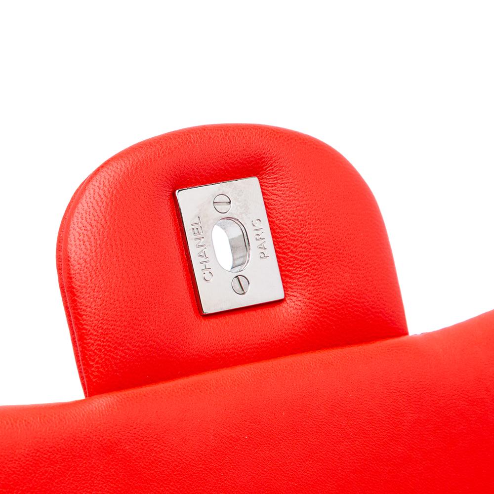 Chanel B Chanel Red Lambskin Leather Leather Jumbo Lambskin Easy Carry Flap Satchel Italy