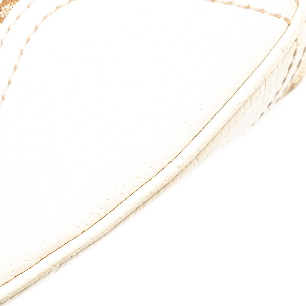 Gucci B Gucci Brown Beige Canvas Fabric GG Princy Hobo Italy