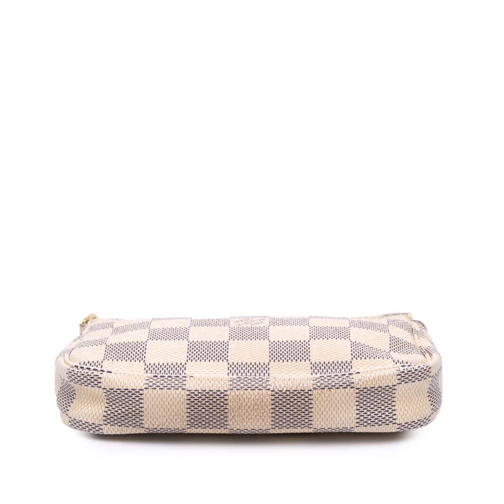 Louis Vuitton B Louis Vuitton White Damier Canvas Canvas Damier Azur Mini Pochette Accessoires France