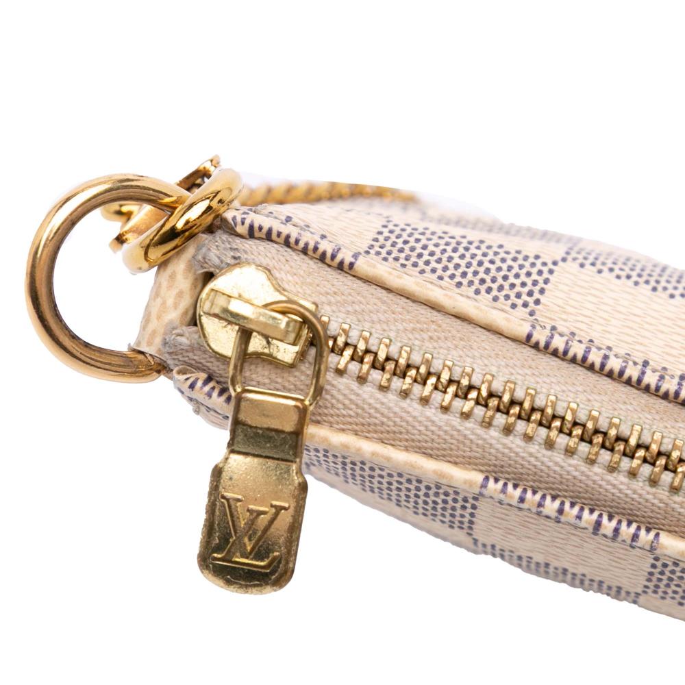 Louis Vuitton B Louis Vuitton White Damier Canvas Canvas Damier Azur Mini Pochette Accessoires France