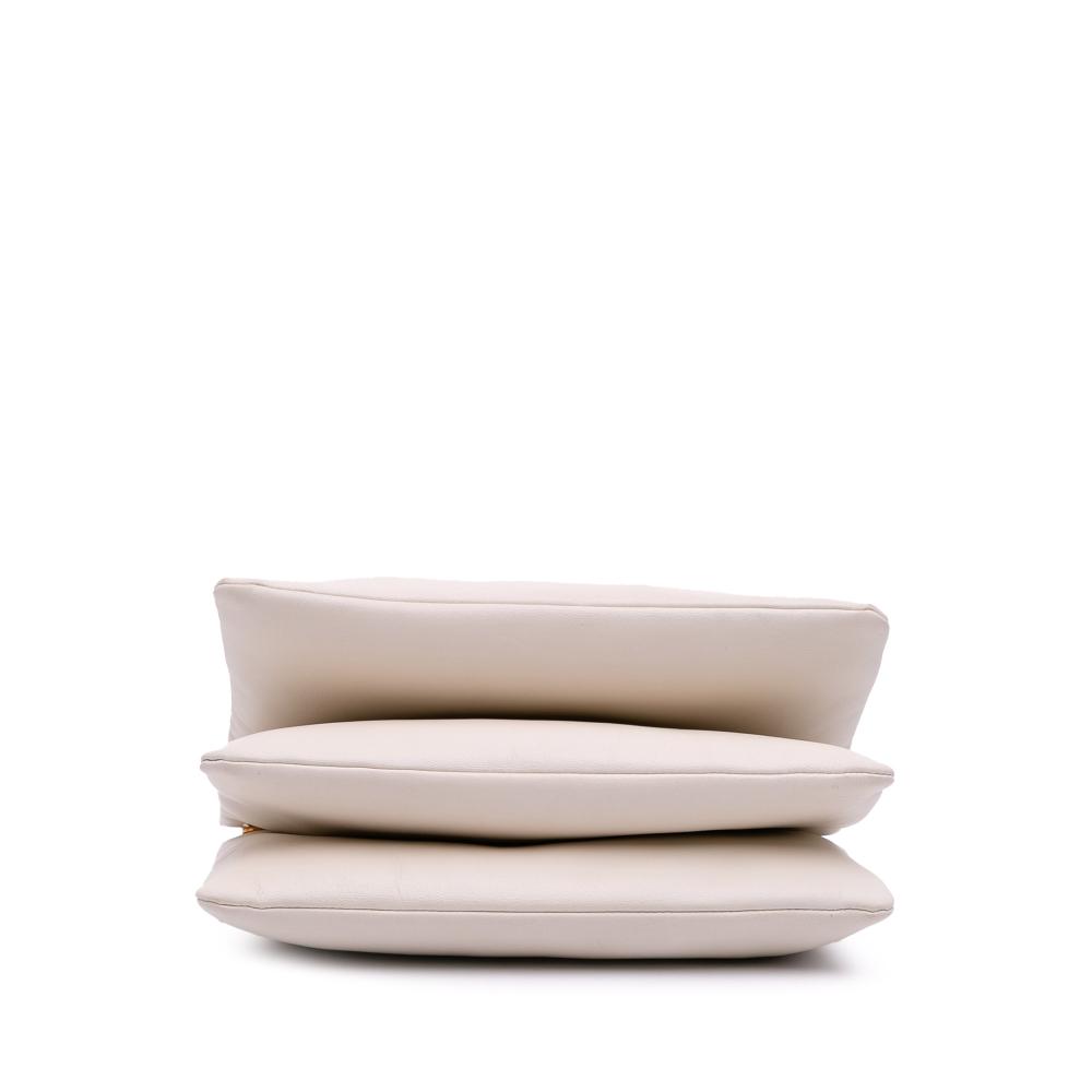 Celine B Celine White Off White Lambskin Leather Leather Large Lambskin Trio Crossbody Italy