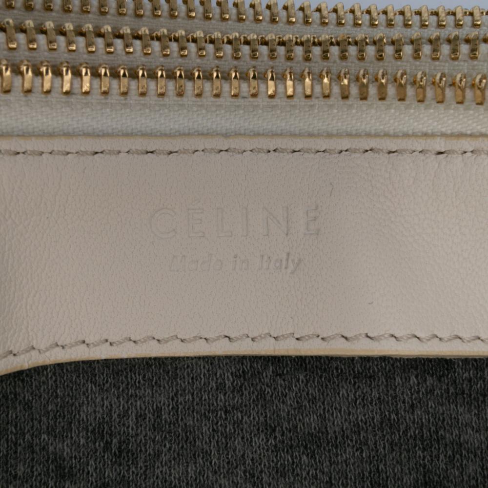 Celine B Celine White Off White Lambskin Leather Leather Large Lambskin Trio Crossbody Italy