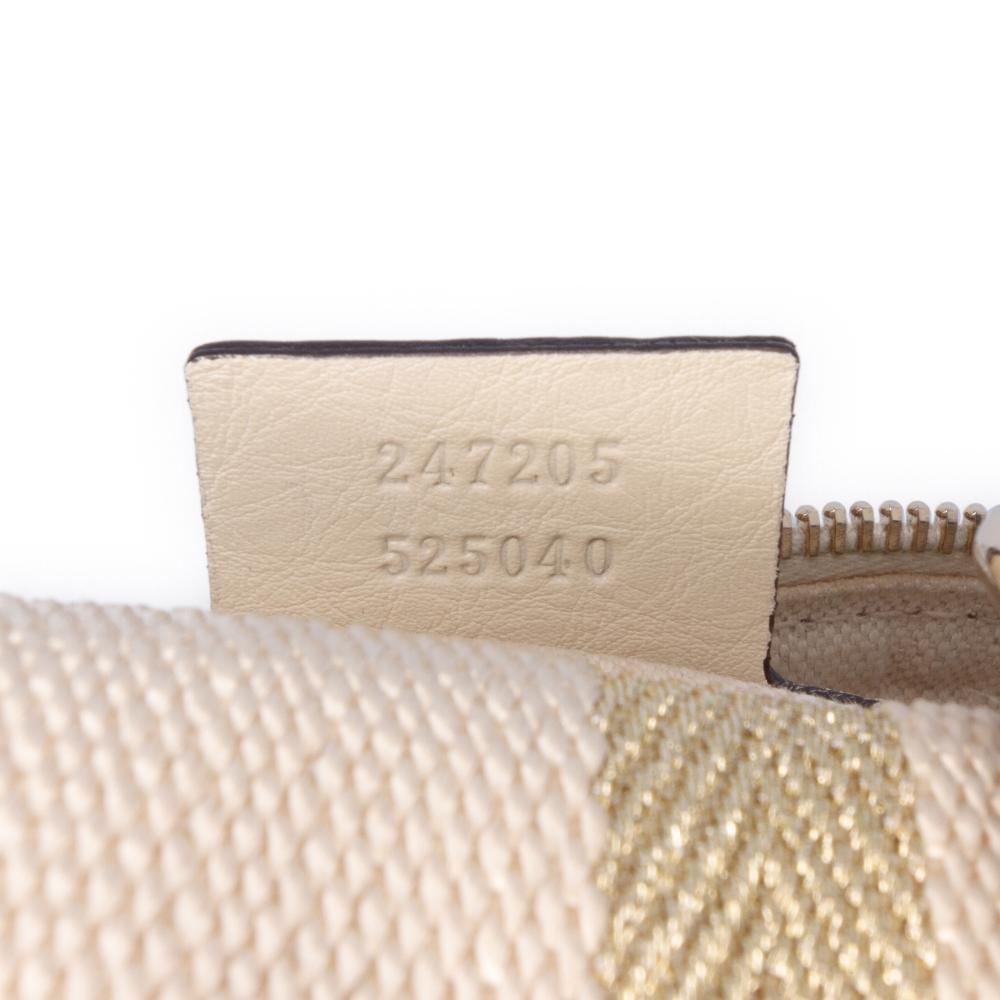 Gucci B Gucci Brown Light Beige Calf Leather skin Web Joy Boston Bag Italy