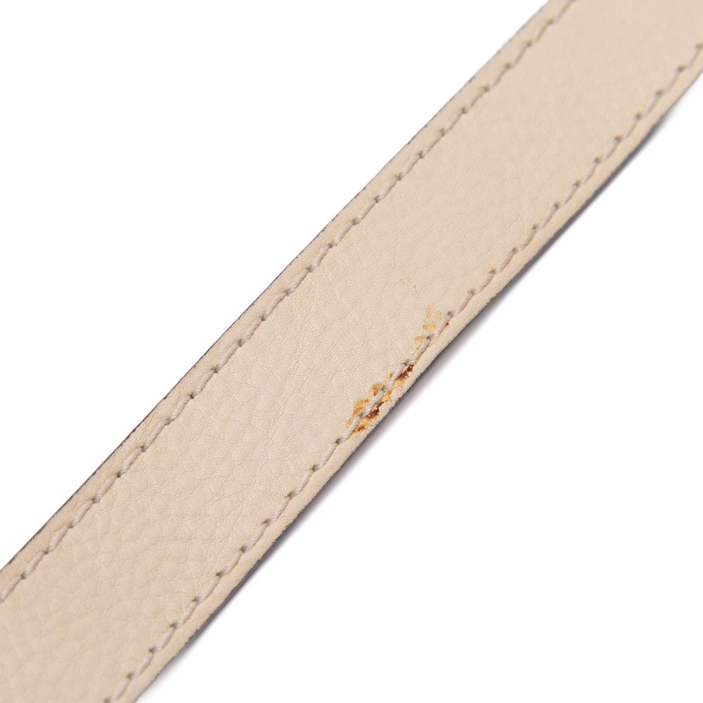 Gucci B Gucci Brown Light Beige Calf Leather skin Web Joy Boston Bag Italy