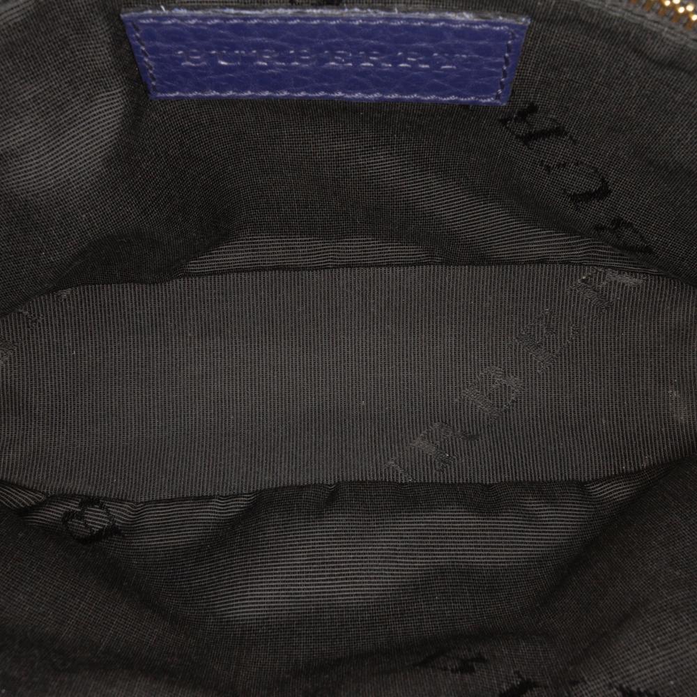 Burberry B Burberry Blue Calf Leather Harrogate Crossbody Italy