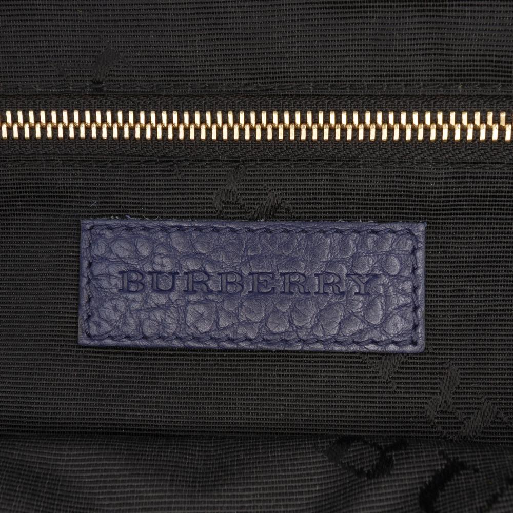 Burberry B Burberry Blue Calf Leather Harrogate Crossbody Italy