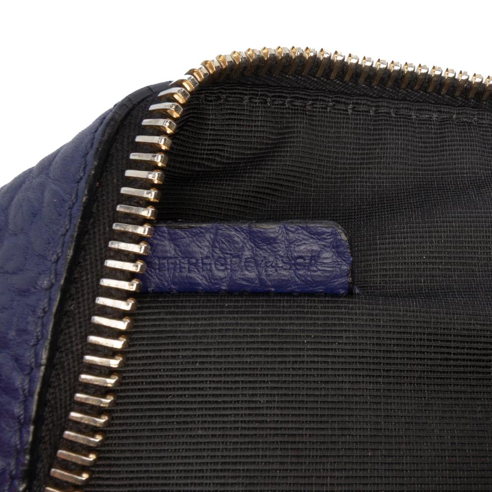 Burberry B Burberry Blue Calf Leather Harrogate Crossbody Italy