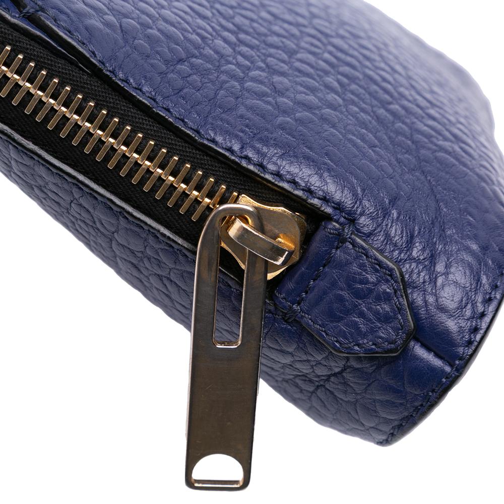 Burberry B Burberry Blue Calf Leather Harrogate Crossbody Italy