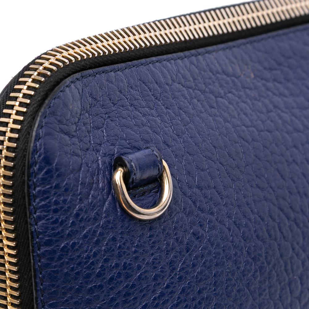 Burberry B Burberry Blue Calf Leather Harrogate Crossbody Italy