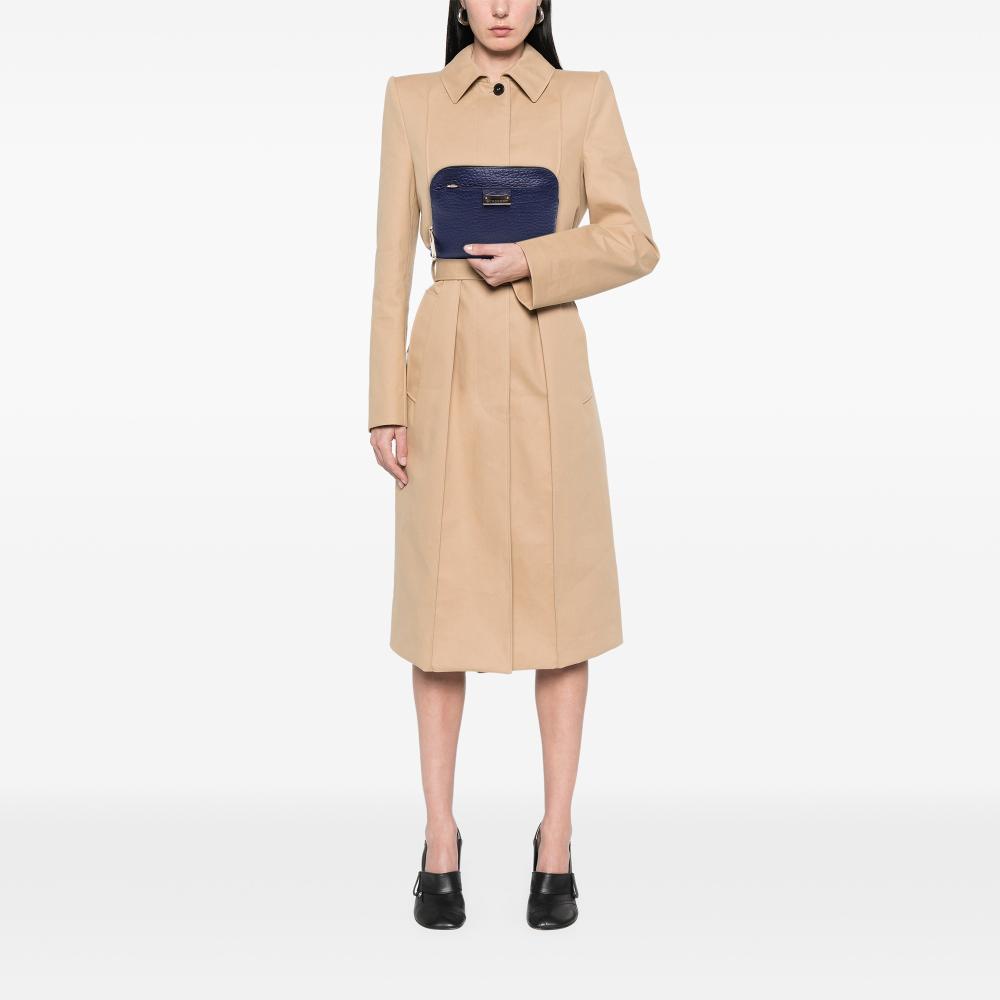 Burberry B Burberry Blue Calf Leather Harrogate Crossbody Italy