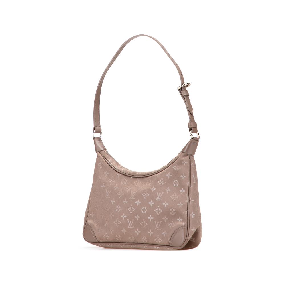 Louis Vuitton B Louis Vuitton Brown Satin Fabric Monogram Mini Boulogne France