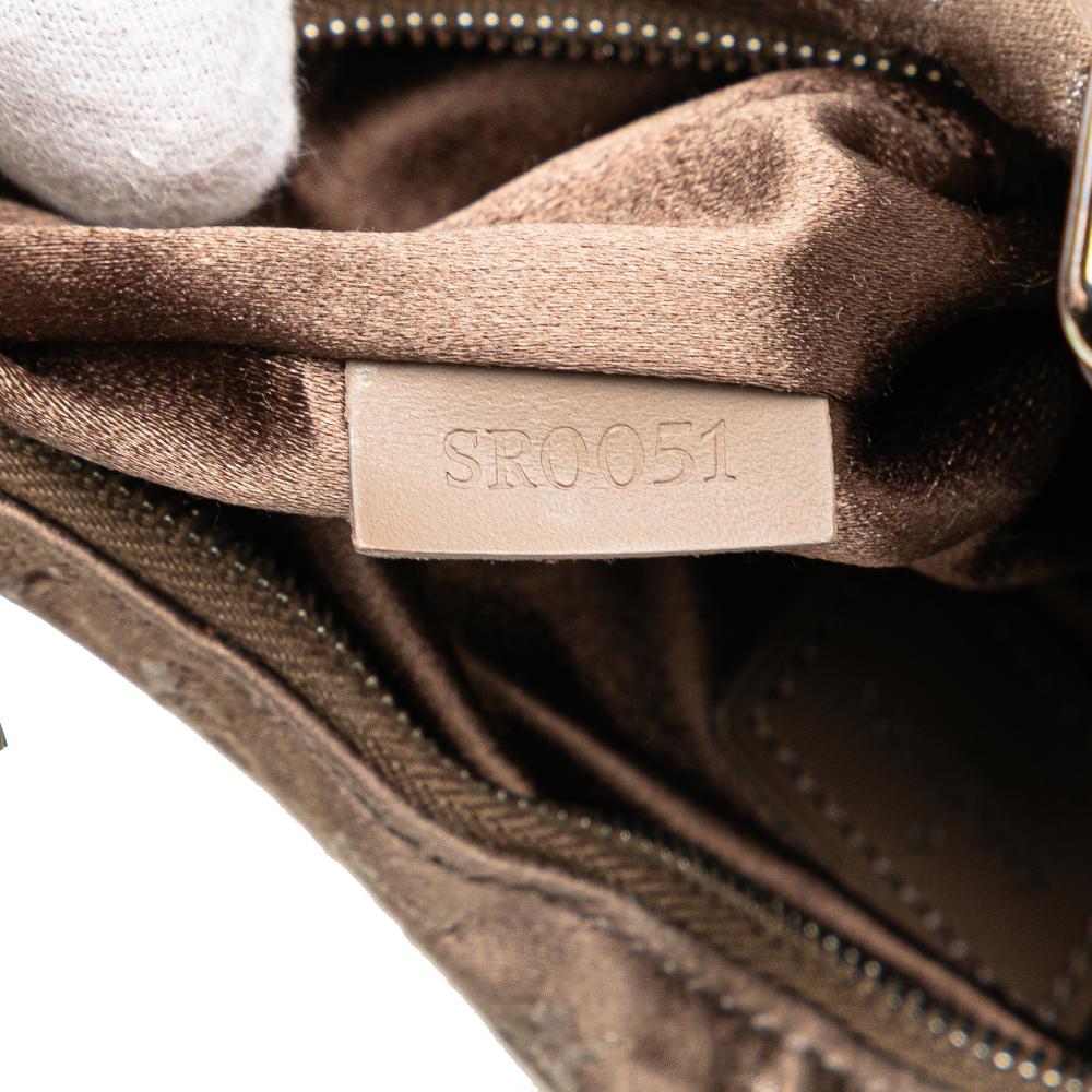 Louis Vuitton B Louis Vuitton Brown Satin Fabric Monogram Mini Boulogne France