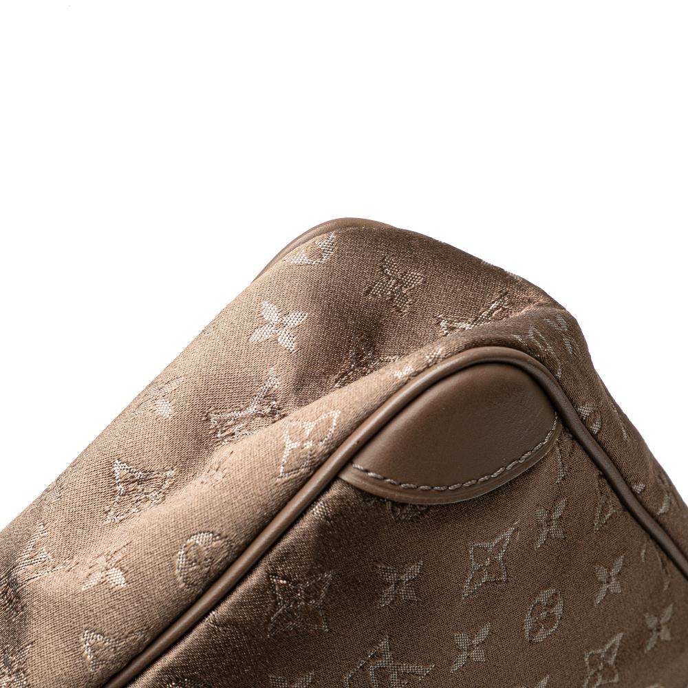 Louis Vuitton B Louis Vuitton Brown Satin Fabric Monogram Mini Boulogne France