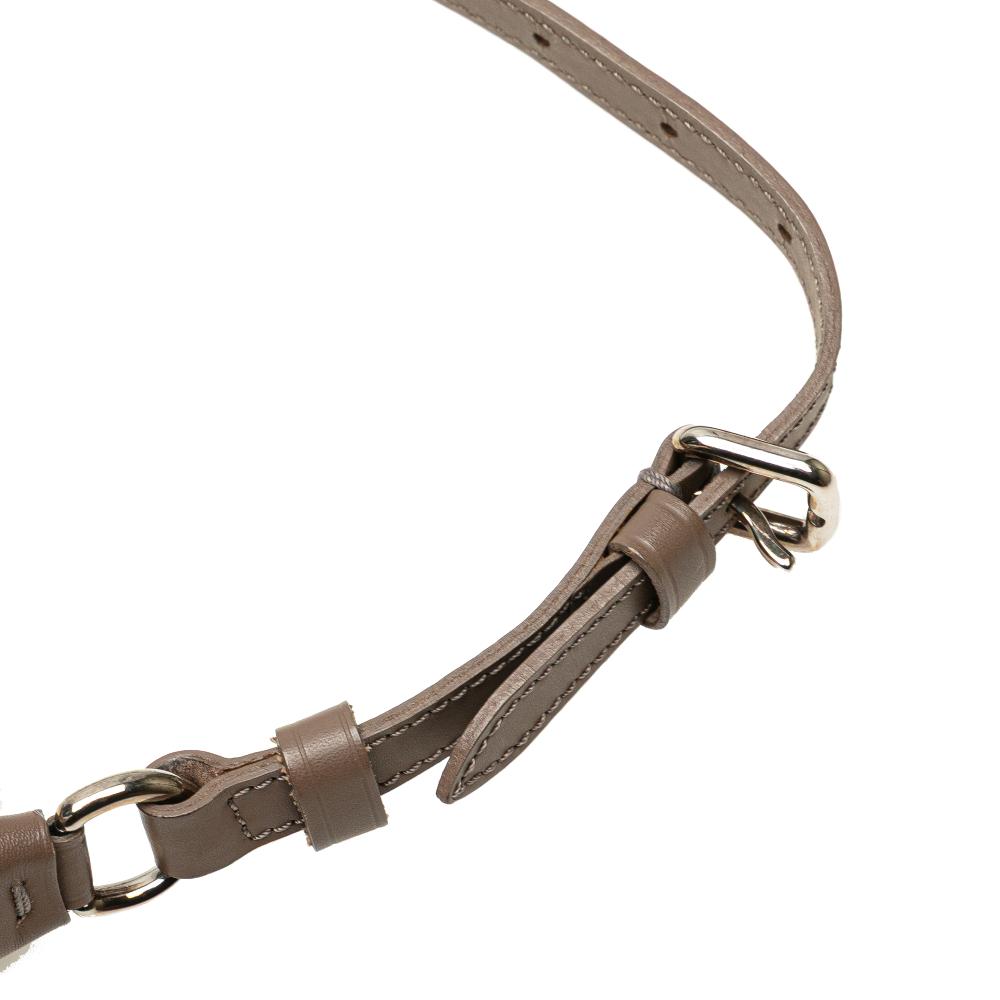 Louis Vuitton B Louis Vuitton Brown Satin Fabric Monogram Mini Boulogne France