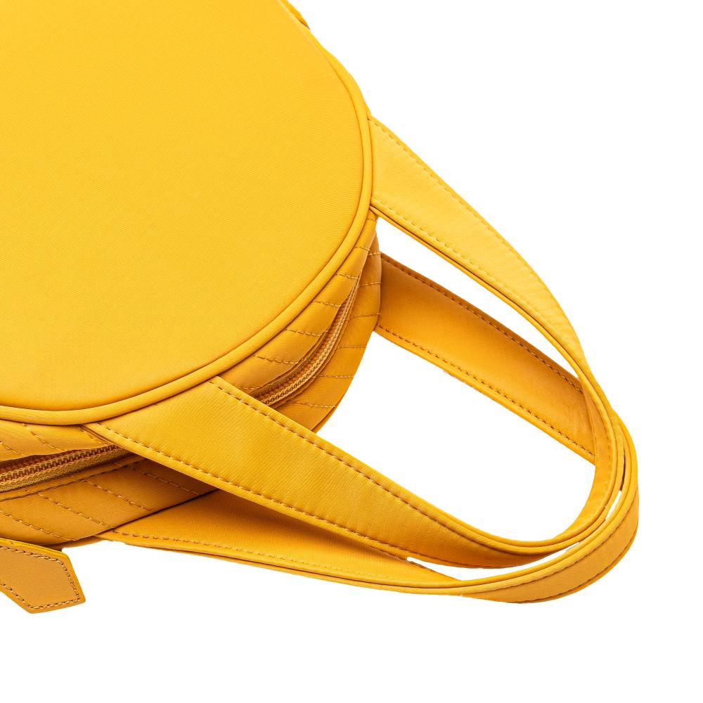 Saint Laurent AB Saint Laurent Yellow Nylon Fabric Logo Handbag France