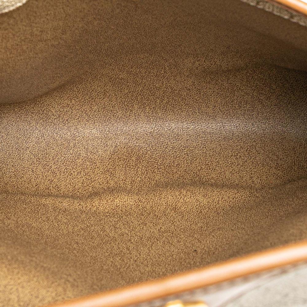 Christian Dior B Dior Brown Beige Coated Canvas Fabric Honeycomb Crossbody France