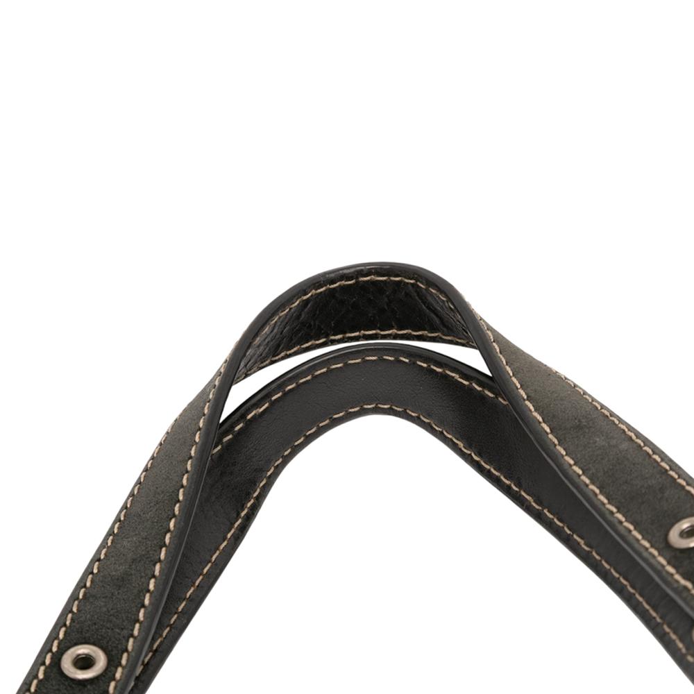 Fendi B Fendi Brown Dark Brown Canvas Fabric Zucchino Shoulder Bag Italy