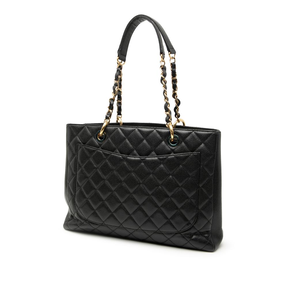 Chanel B Chanel Black Caviar Leather Leather Caviar Grand Shopping Tote Italy
