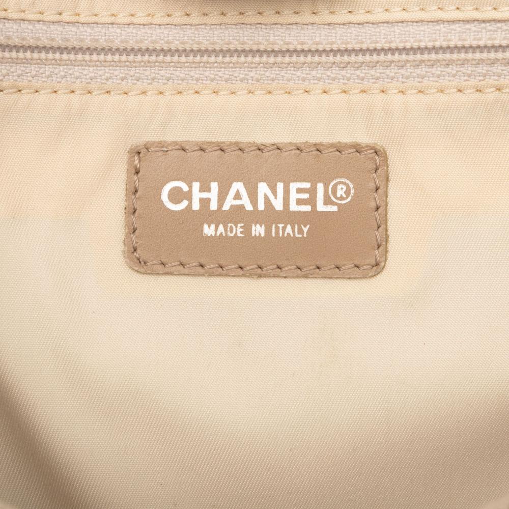 Chanel B Chanel Brown Beige Nylon Fabric New Travel Line Backpack Italy