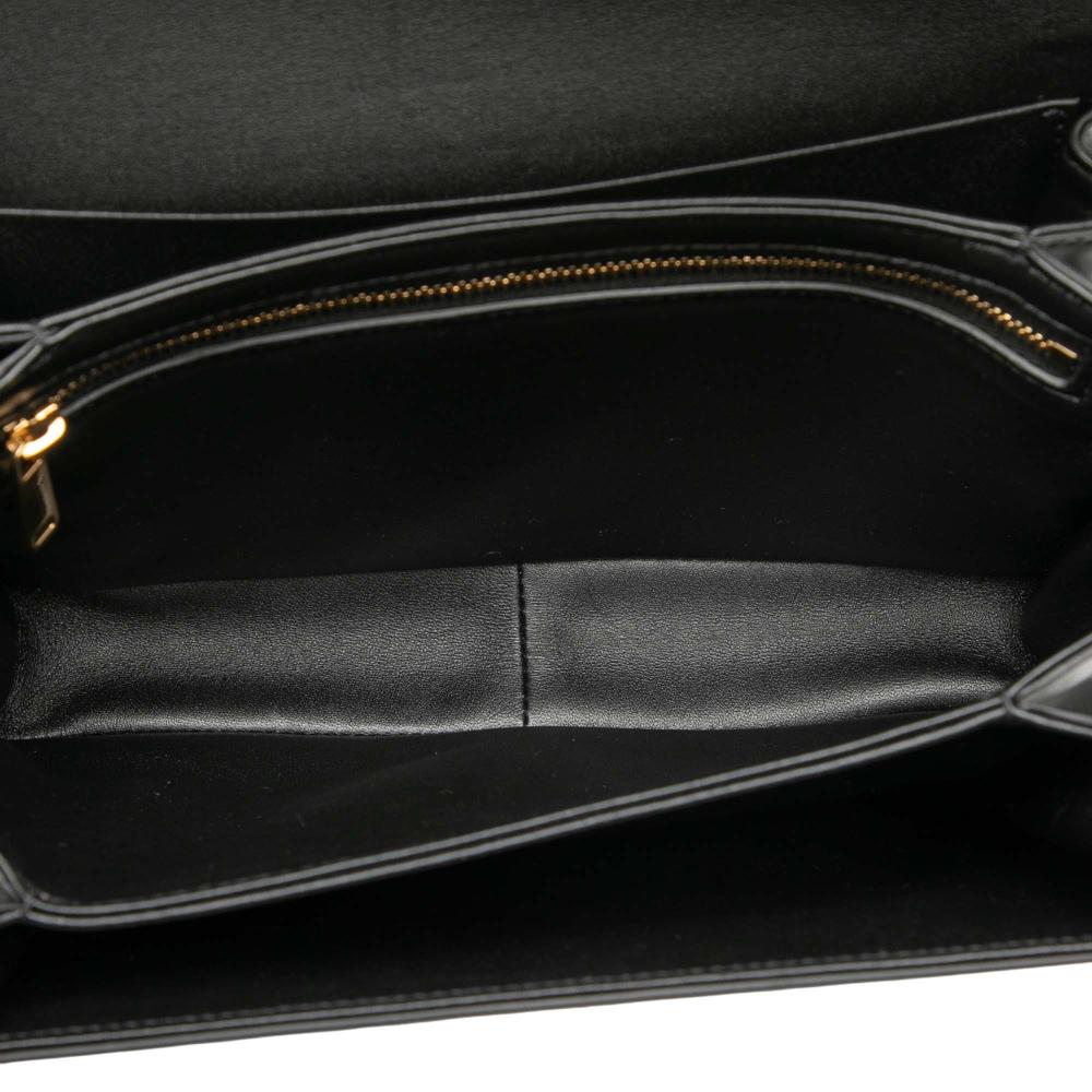 Celine B Celine Black Calf Leather Classique Shiny skin Triomphe Crossbody Italy