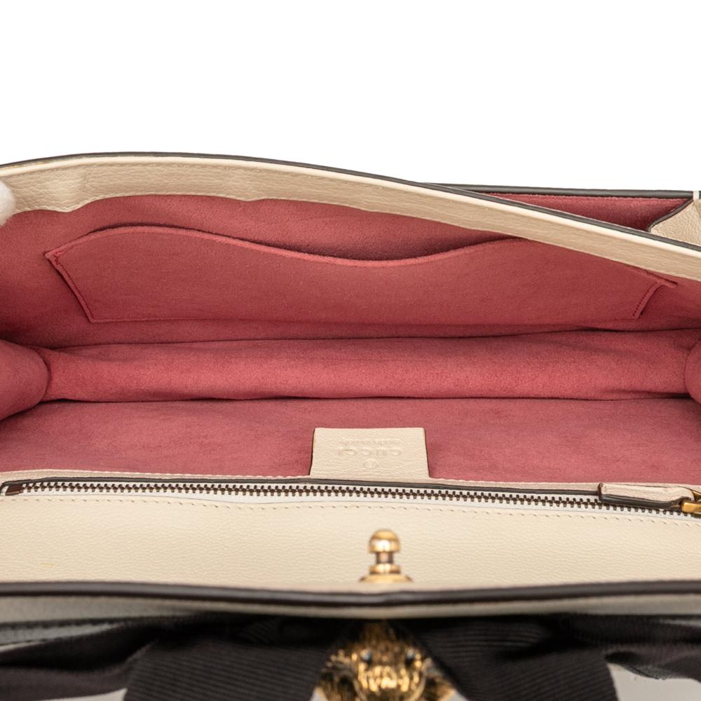 Gucci B Gucci Brown Light Beige Calf Leather Osiride Top Handle Flap Italy