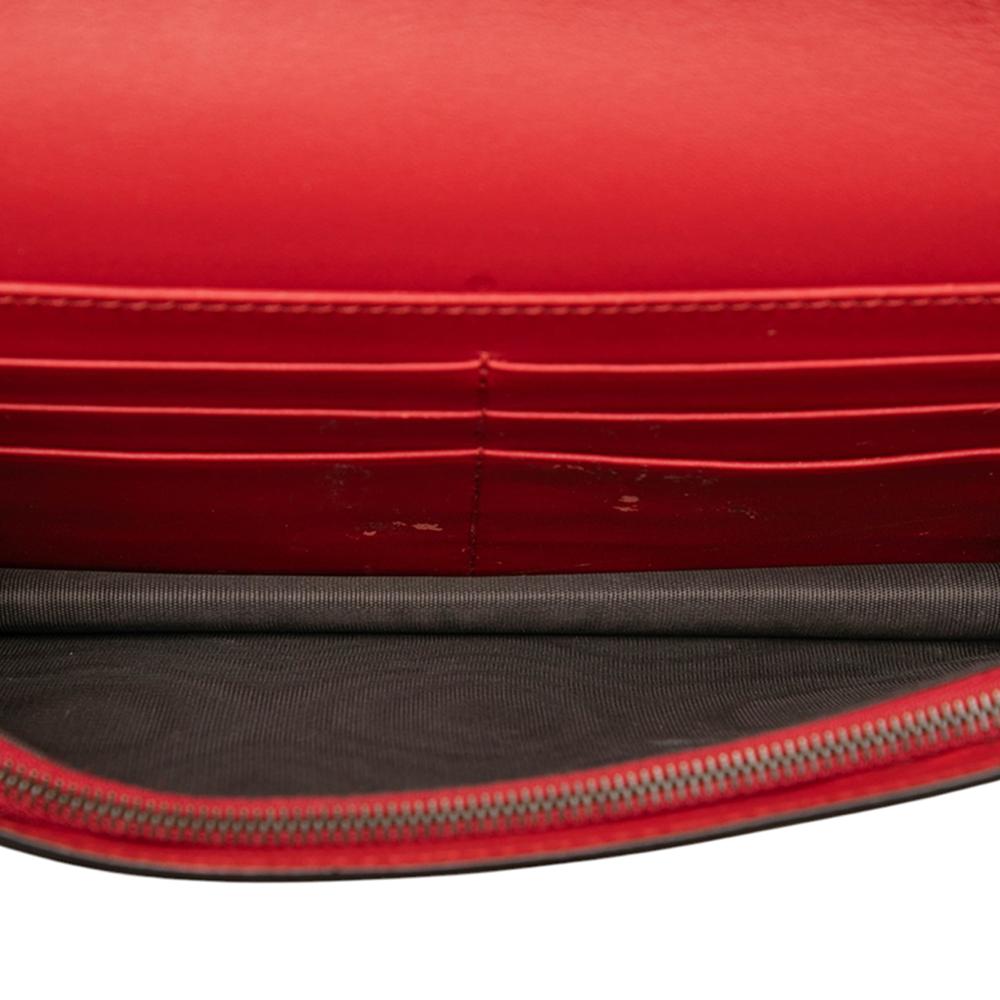 Gucci AB Gucci Red Calf Leather skin Queen Margaret Wallet on Chain Italy