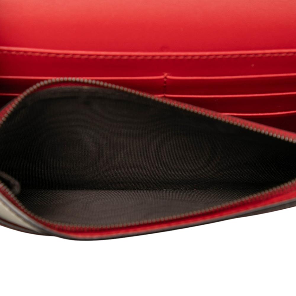 Gucci AB Gucci Red Calf Leather skin Queen Margaret Wallet on Chain Italy