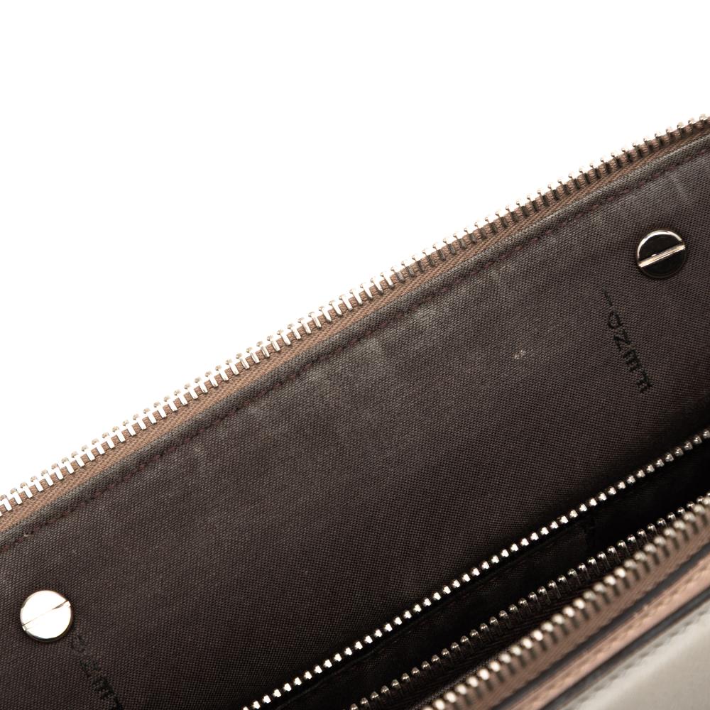 Fendi B Fendi Brown Nude Calf Leather Medium Bicolor By The Way Satchel Italy