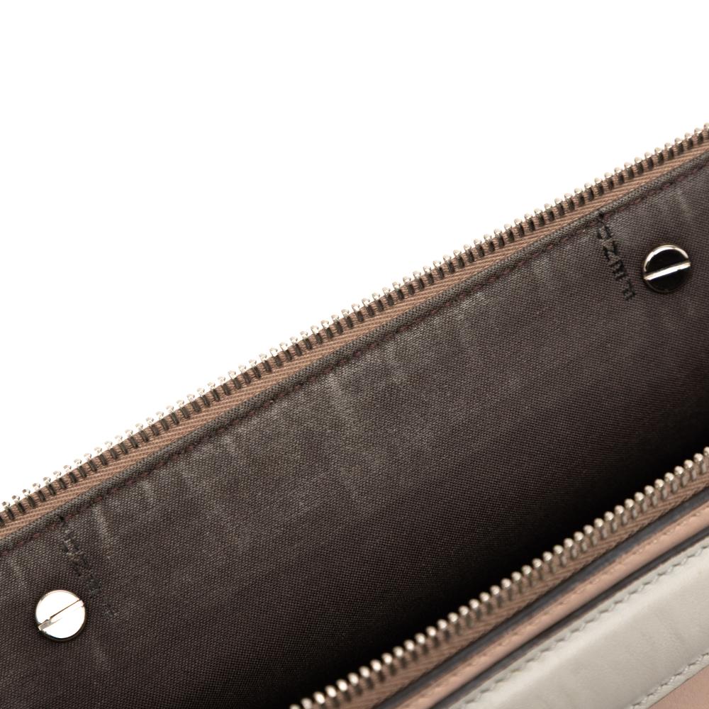 Fendi B Fendi Brown Nude Calf Leather Medium Bicolor By The Way Satchel Italy