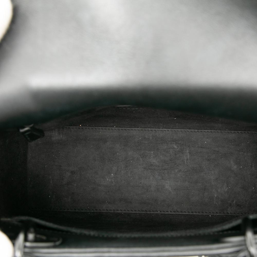 Christian Dior B Dior Black with White Calf Leather Medium skin Woven Houndstooth Lady Dior Italy