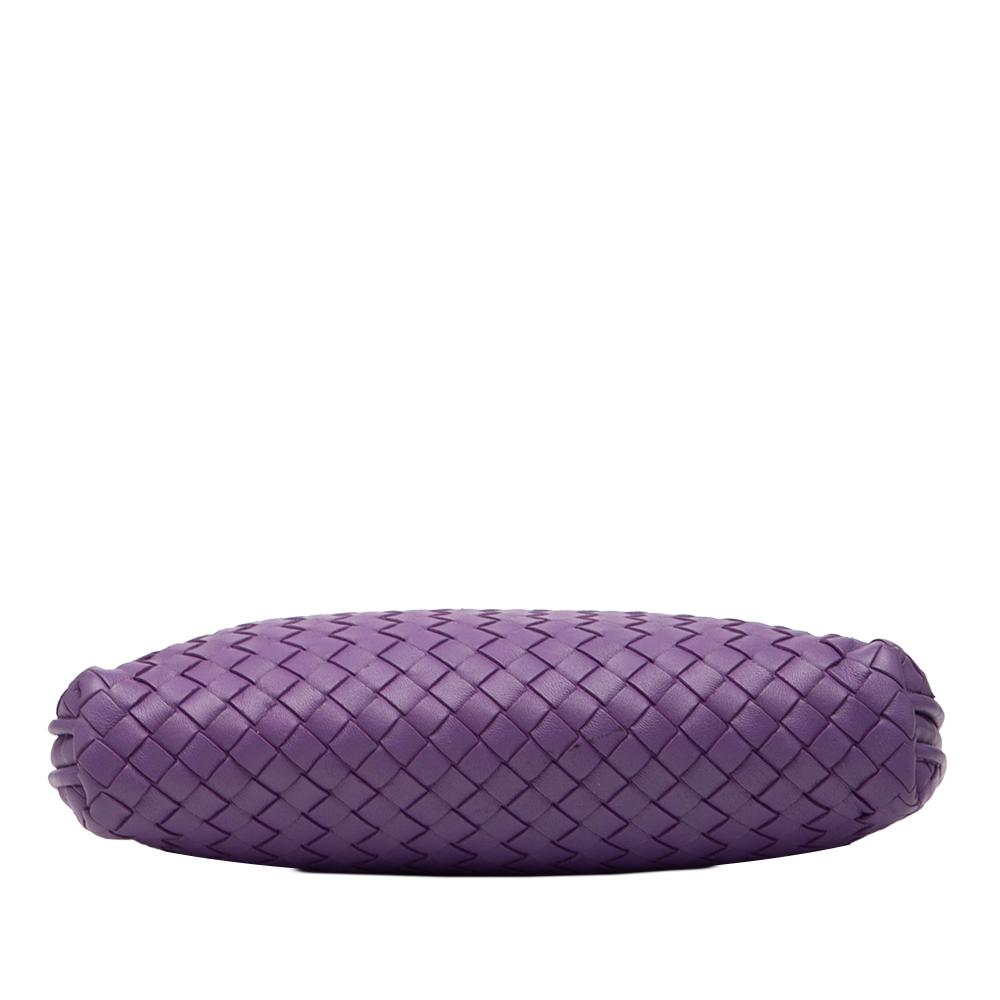 Bottega Veneta AB Bottega Veneta Purple Dark Purple Nappa Leather Leather Nappa Intrecciato Nodini Crossbody Italy