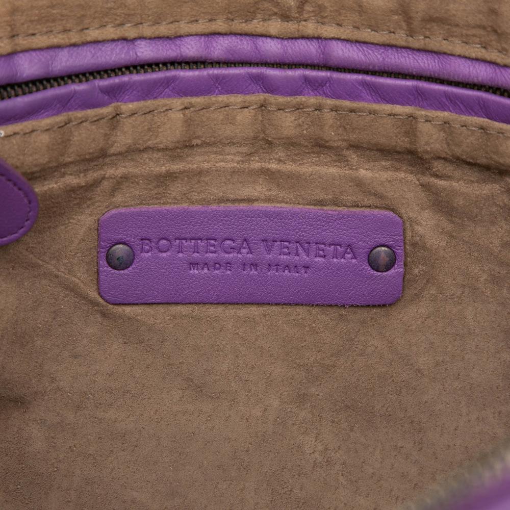 Bottega Veneta AB Bottega Veneta Purple Dark Purple Nappa Leather Leather Nappa Intrecciato Nodini Crossbody Italy