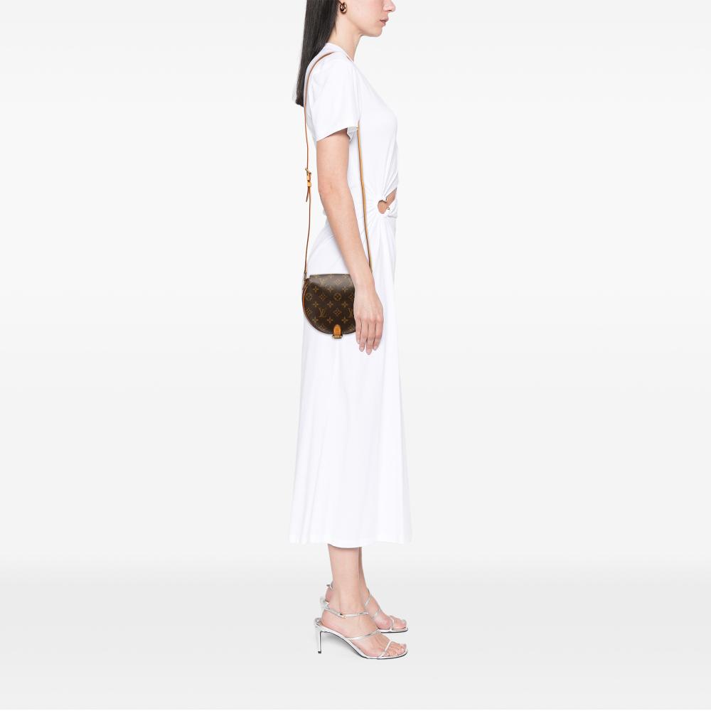 Louis Vuitton B Louis Vuitton Brown Monogram Canvas Fabric Monogram Sac Tambourine France