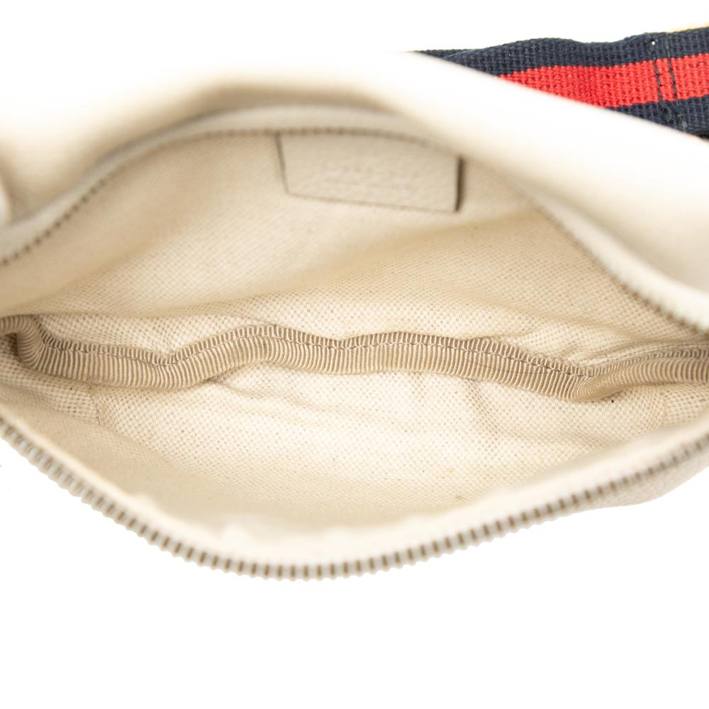 Gucci B Gucci White Calf Leather Logo Belt Bag Italy