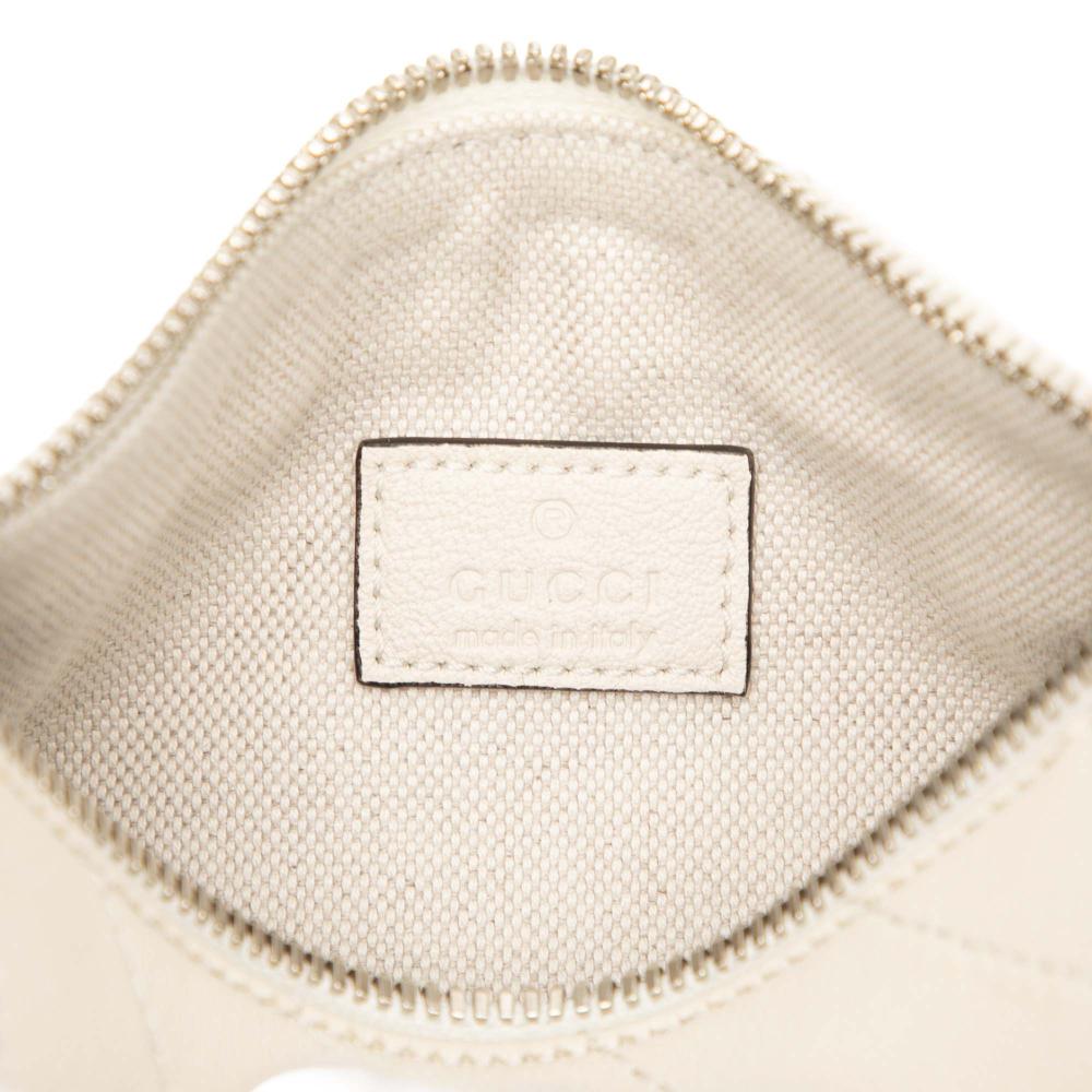 Gucci AB Gucci White Ivory Calf Leather Mini Blondie Barrel Shoulder Bag Italy