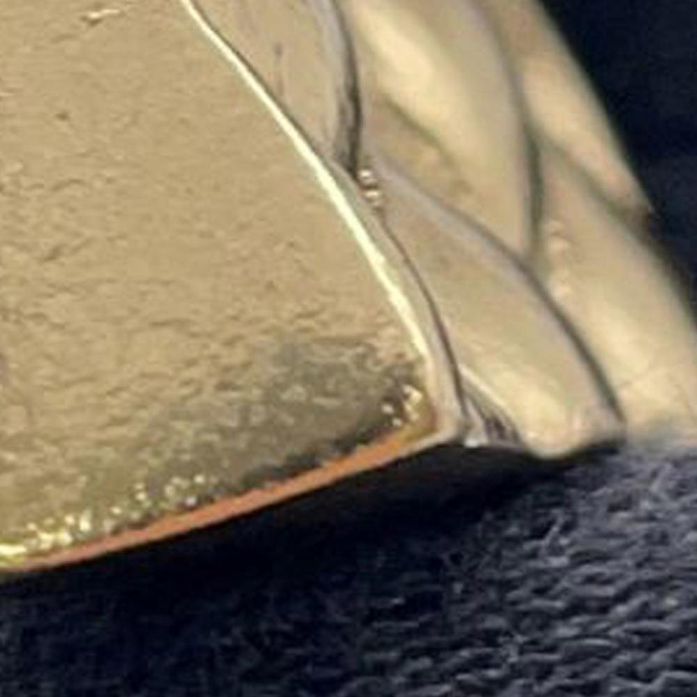 Chanel B Chanel Gold Gold Plated Metal CC Quilted Bag Brooch France