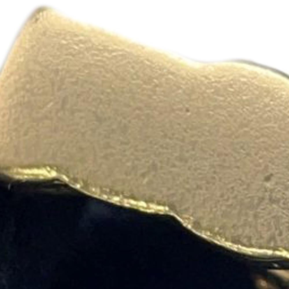 Chanel B Chanel Gold Gold Plated Metal CC Quilted Bag Brooch France