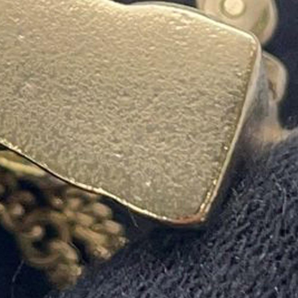 Chanel B Chanel Gold Gold Plated Metal CC Quilted Bag Brooch France