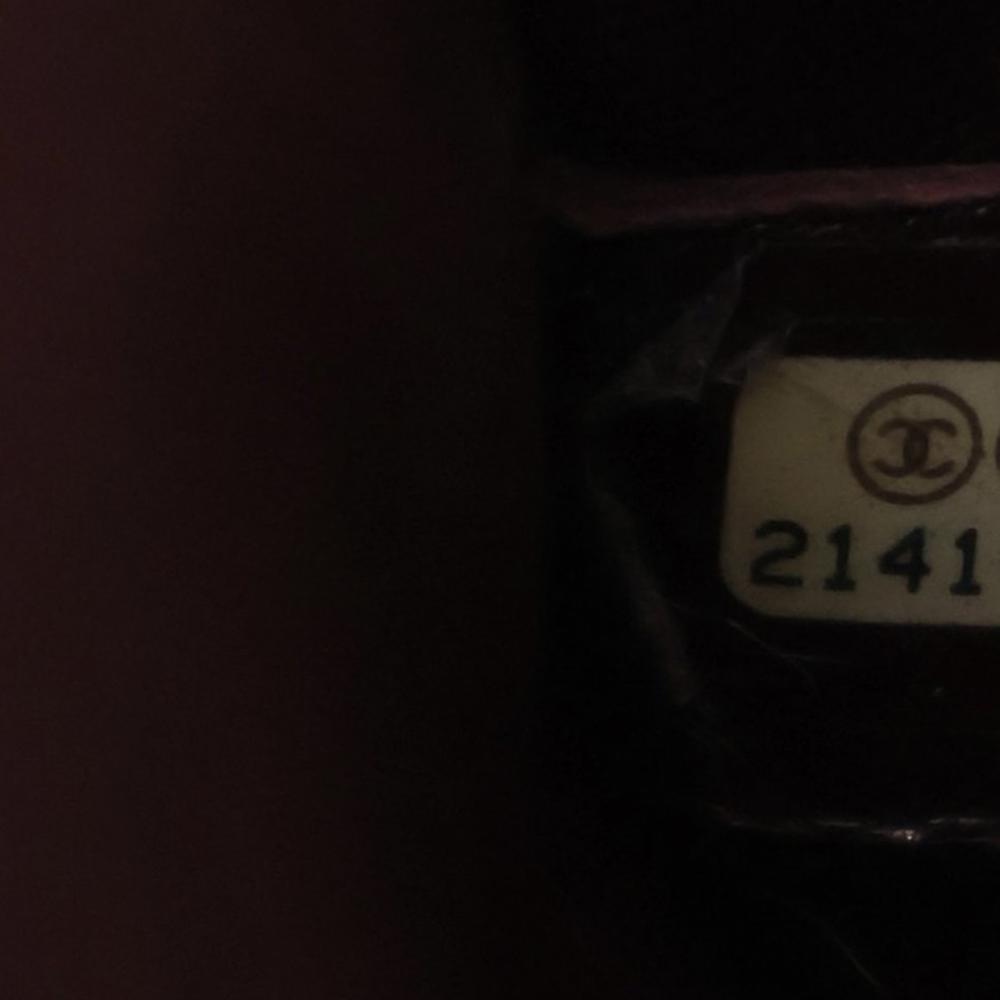 Chanel AB Chanel Black Calf Leather Old Medium Quilted Crumpled skin Studded Boy Flap France